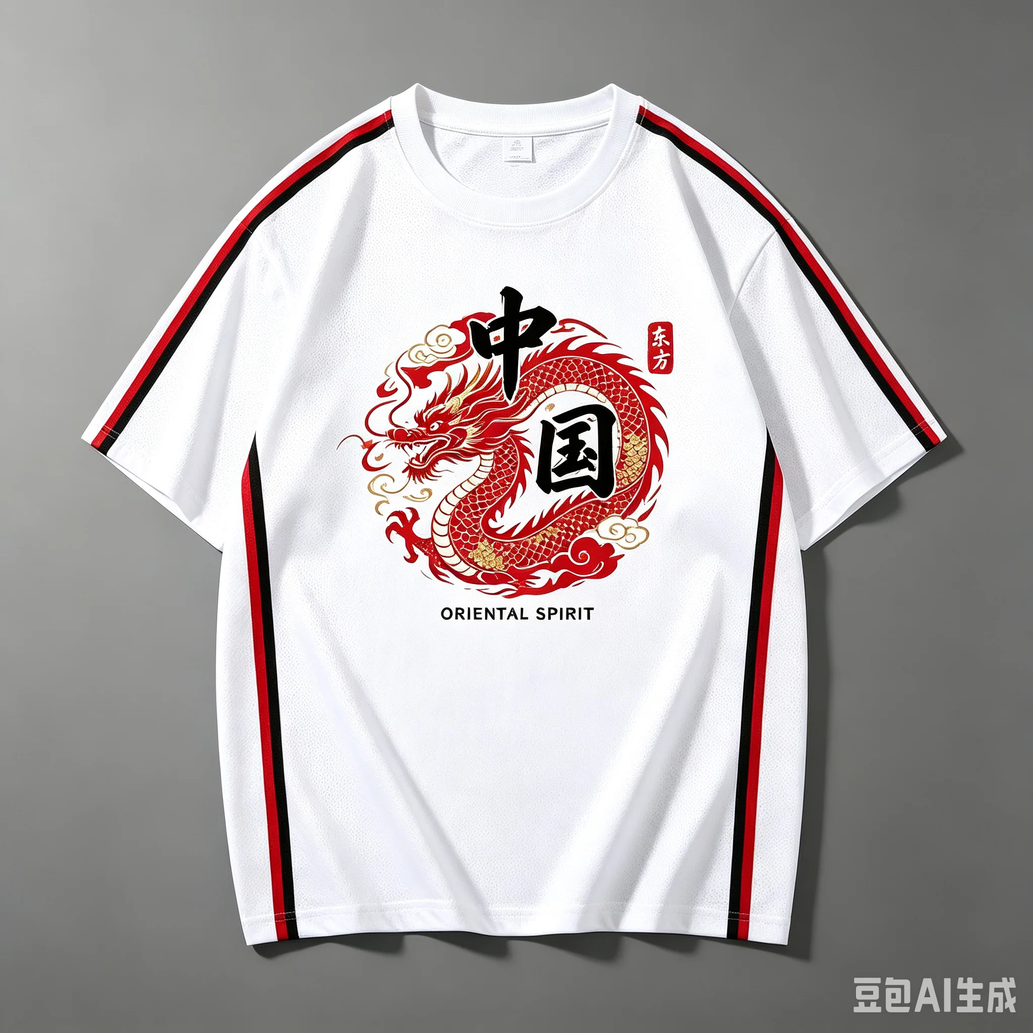 Family Matching Chinese Dragon Pattern T-shirt Oriental Spirit Traditional  Print Quick Moisture Wicking Casual Sport Jersey