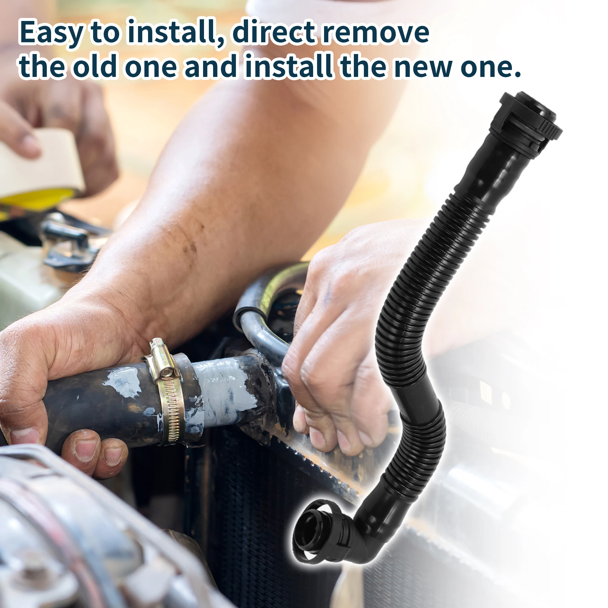 UXCELL Radiatorslang Verwarmingsslang Radiatoruitlaatslang voor Porsche Cayenne 9PA 03-06 Nr. 94810721702 Rubberen koelvloeistofleiding