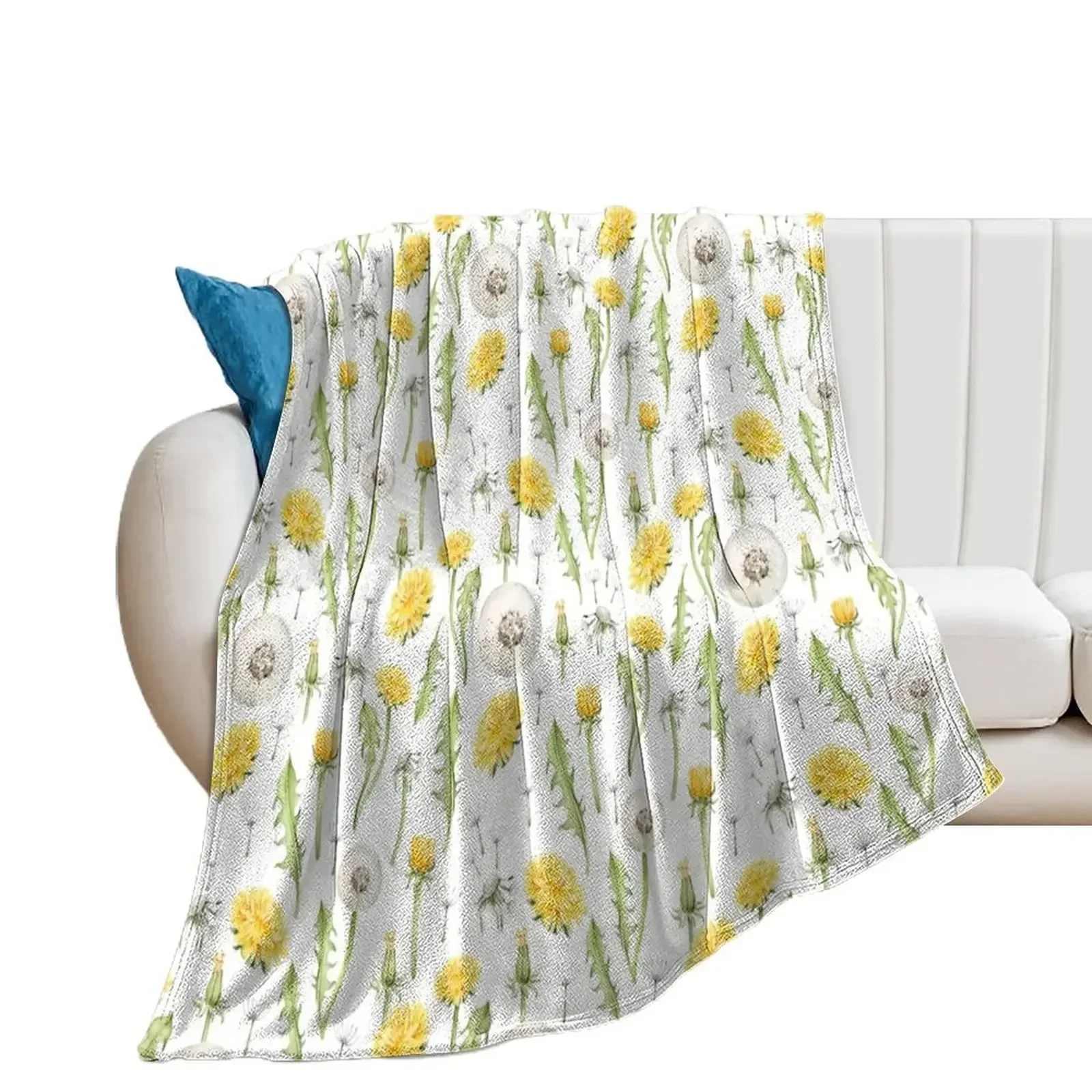 Dandelion flower Throw Blanket Shaggy Bed linens for babies Blankets