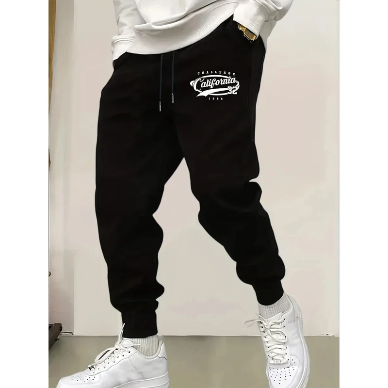 

Challenge California Number 32 1986 Print Men Long Pant Casual 10 Colors Sweatpants Autumn Fashion Britches Warm Fleece Trousers