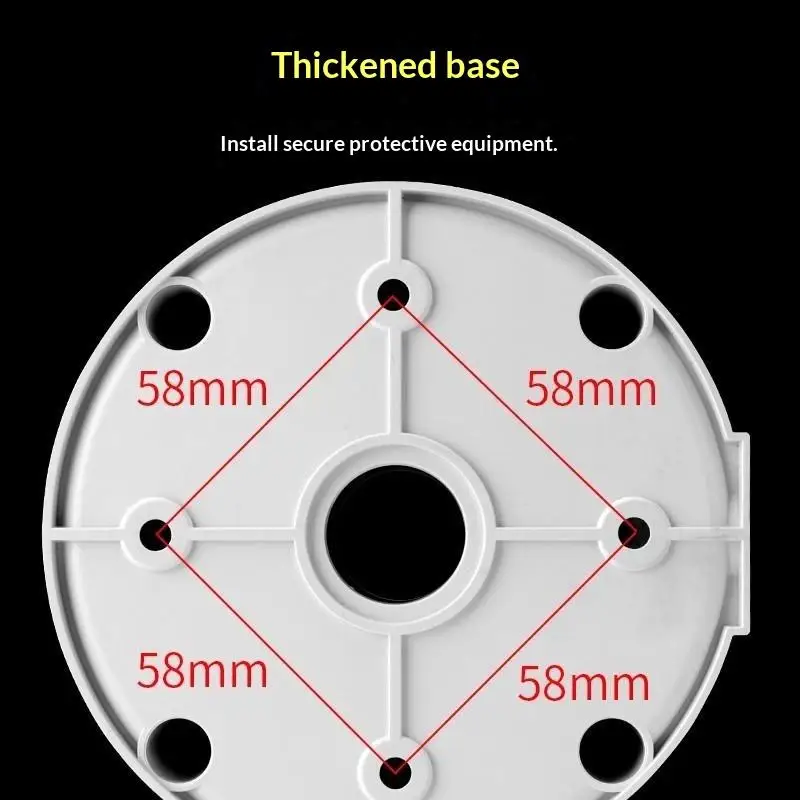 Security Camera Junction Box Round Universal Dome Camera Mount Base Multi Hole Waterproof CCTV Bracket Accessories