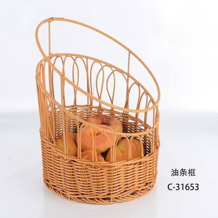 Rattan churros basket frame, French bread basket frame, hollowed-out French stick storage basket, storage basket.