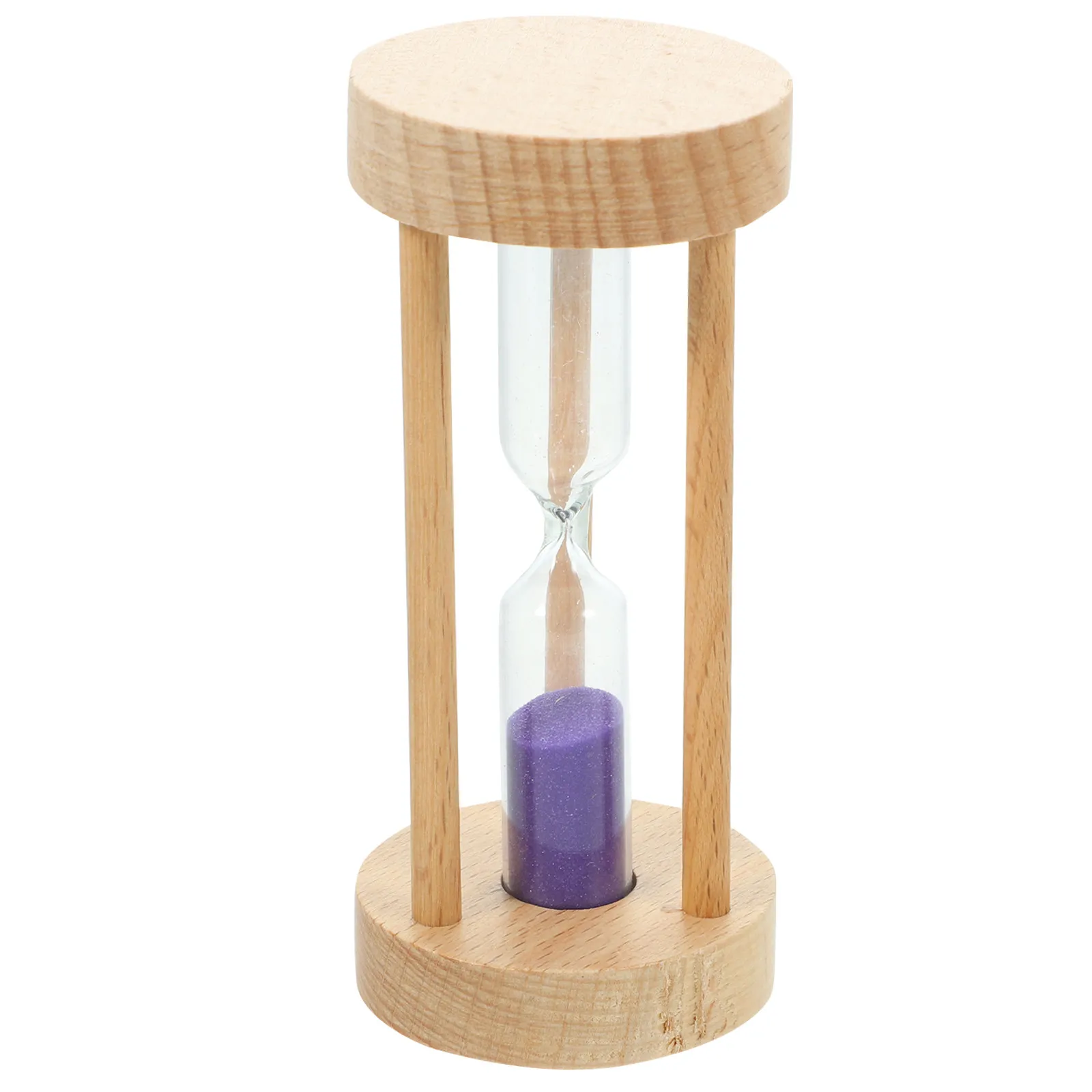 3 Min Wooden Sandglass Hourglass Purple Timer Clock For Home Office Desk Decor Kitchen Bar Accessories Sand Timer Tool