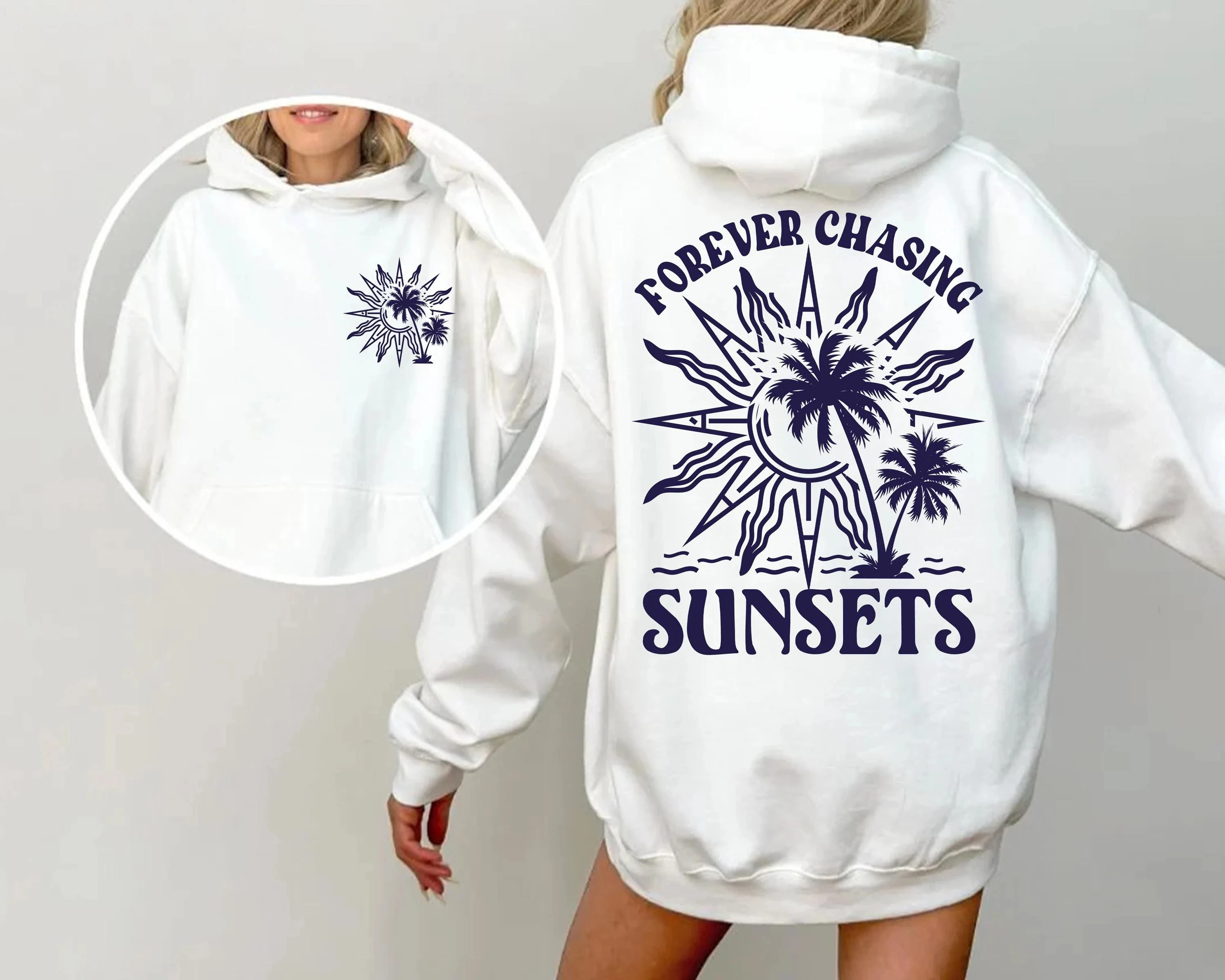 

Coconut Girl Sunset Hoodie Men's and Women's Long Sleeve Sweatshirt Pullover Y2k Tops Fashion Autumn Winter Clothing Hoodies