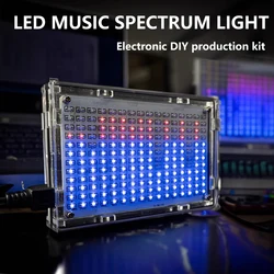 LED Music Spectrum Display Colorful Screen Loudspeaker 51 Microcontroller DIY Kit for Practicing Assembling Electronic Products