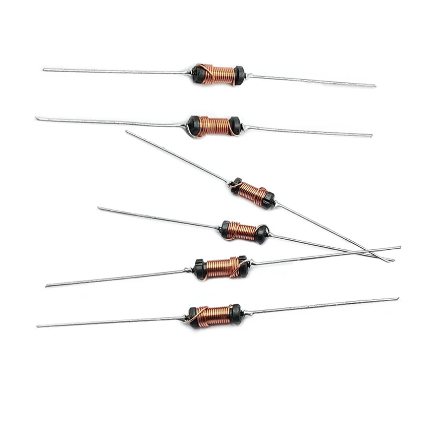 4*10mm 4x10mm 5*20mm 5x20mm 10UH 110UH 0.4mm 0.2mm Wire Diameter Axial Lead Magnetic Core Bar Coil R Rod Inductor