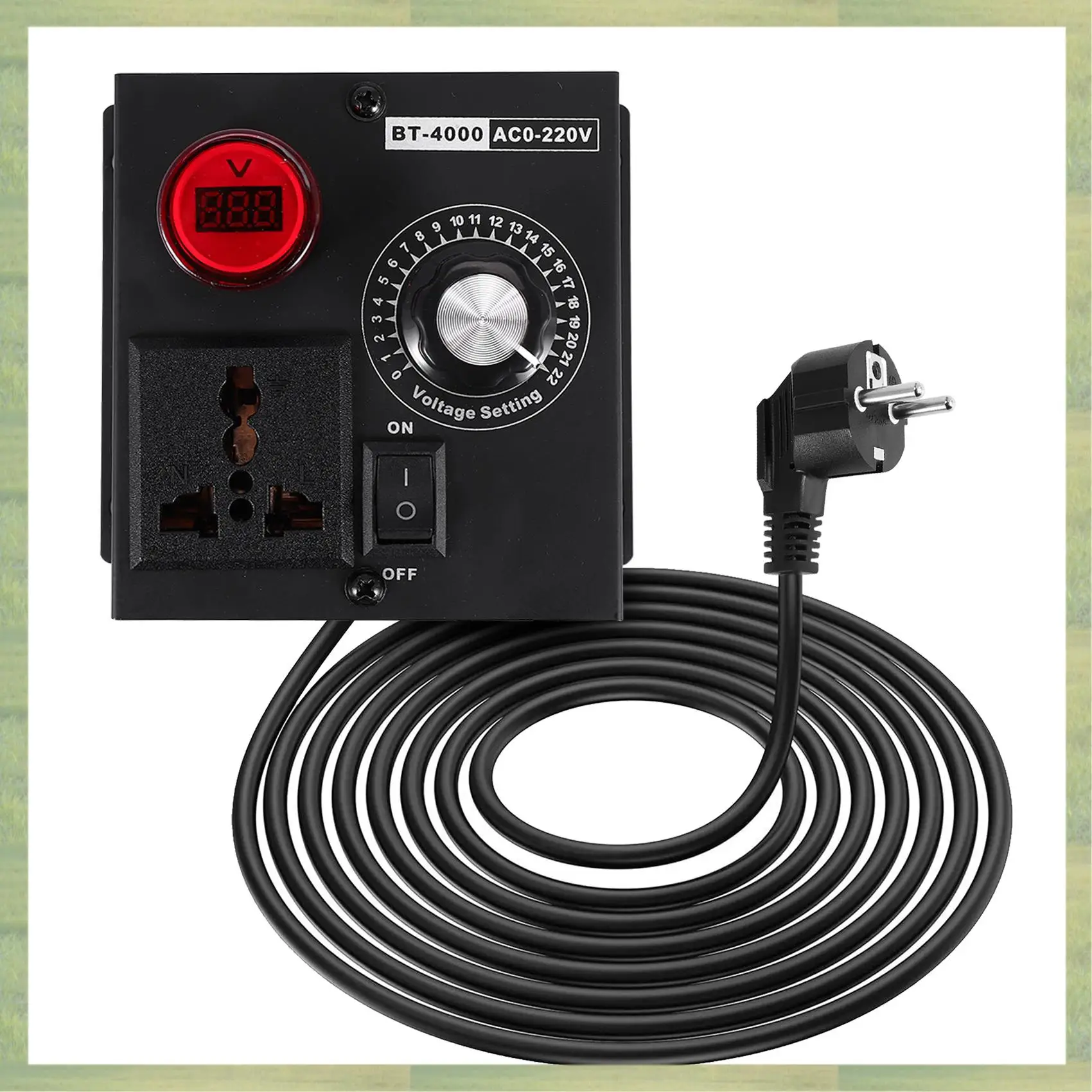 

N15R-Ac220v 4000W Scr Электронный регулятор напряжения Двигатель температуры Регулятор скорости вентилятора Диммер Электрический инструмент Регулируемый, EU Plu