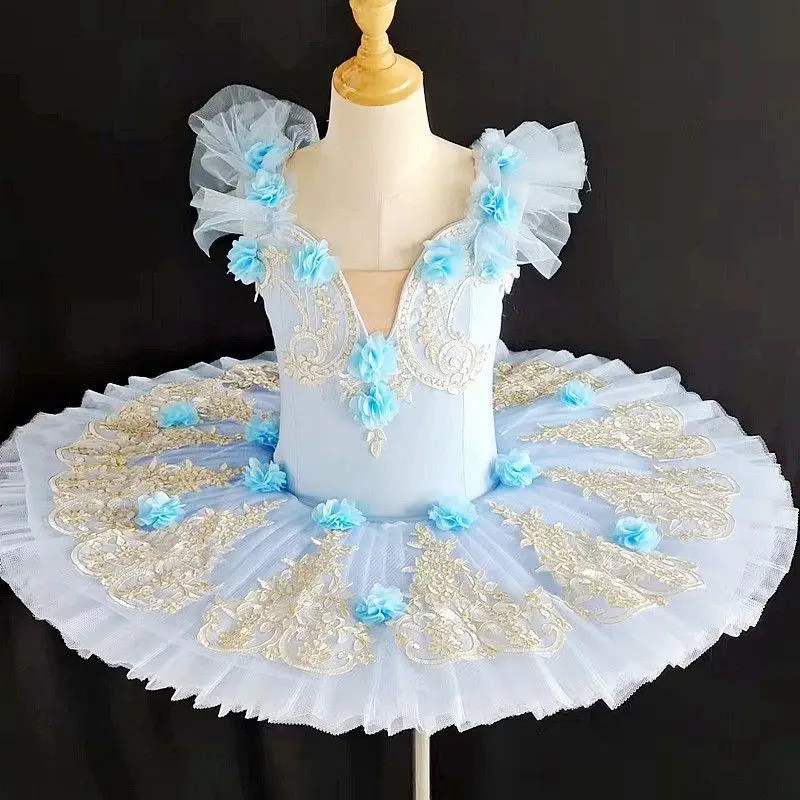 2024 New Ballet Tutu Swan Lake Pancake Tutu Dress Girl Child Ballerina Stage Performance Ballet Dance Costume For Kid Adult