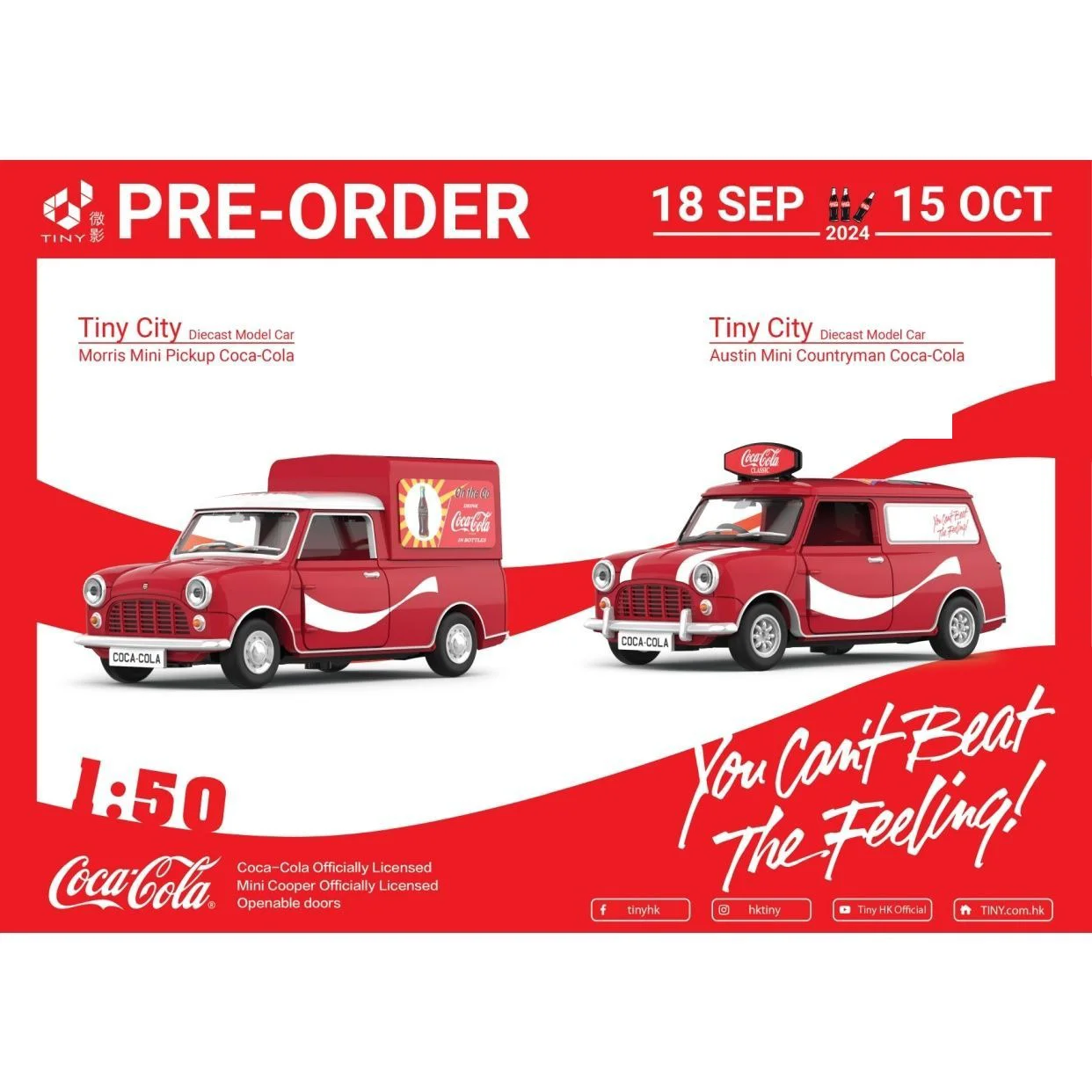 

TINY 1:50 Exhibition Limitedspot Mini CountryMan red CC Alloy Car Model Toy Gift