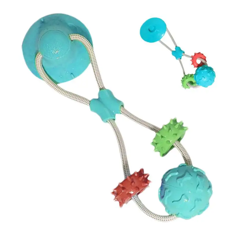 Suction Tug Toy For Pets Animal Interactive Suction Cup Toy With Rope Silicone Mentally Stimulating Toy Interactive Puppy