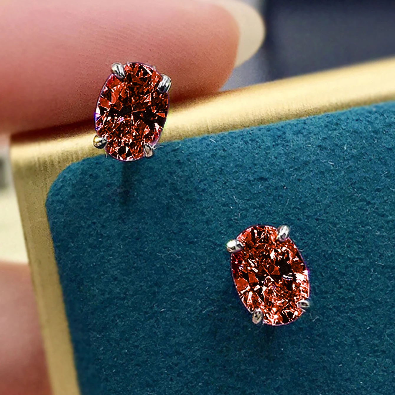 CAOSHI Einfache glänzende ovale CZ-Ohrringe für Damen, anmutige Dame, vielseitige Accessoires, klassische Eleganz, Damenschmuck