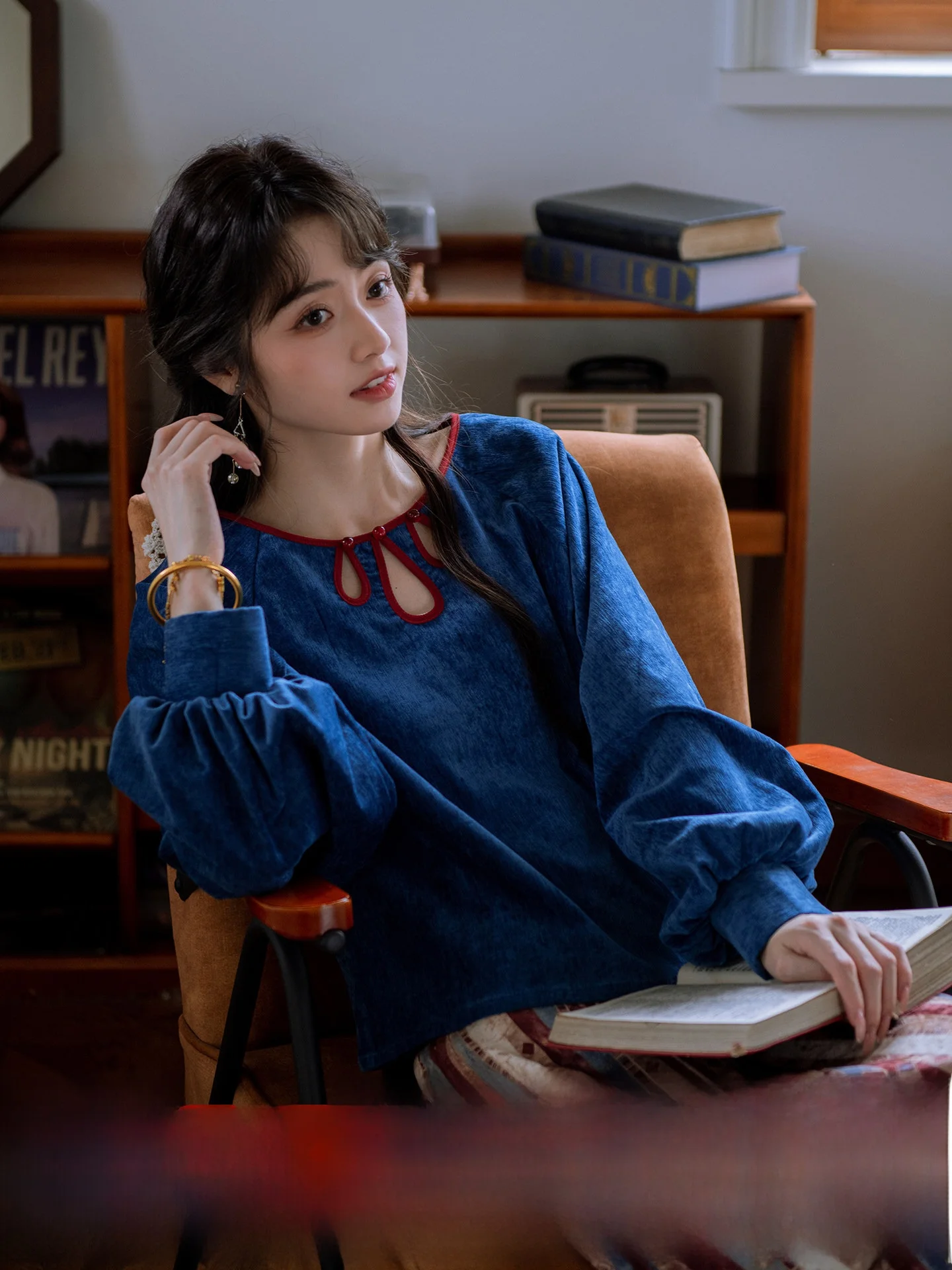 

South Wind Valley【Mirror Flower Between】Retro Hollow out Two-Sided Wear Women's Autumnal Ethnic Striped Patchwork Skirt