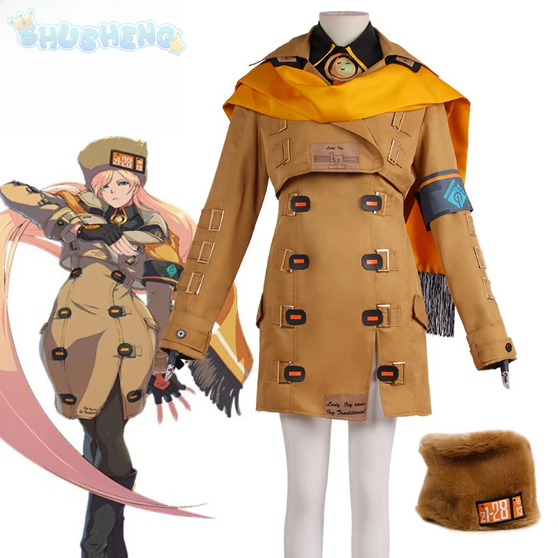 Guilty Gear Millia Rage cospaly Costume Coat gloves scarf High quality complete set of accessories props Halloween party uniform