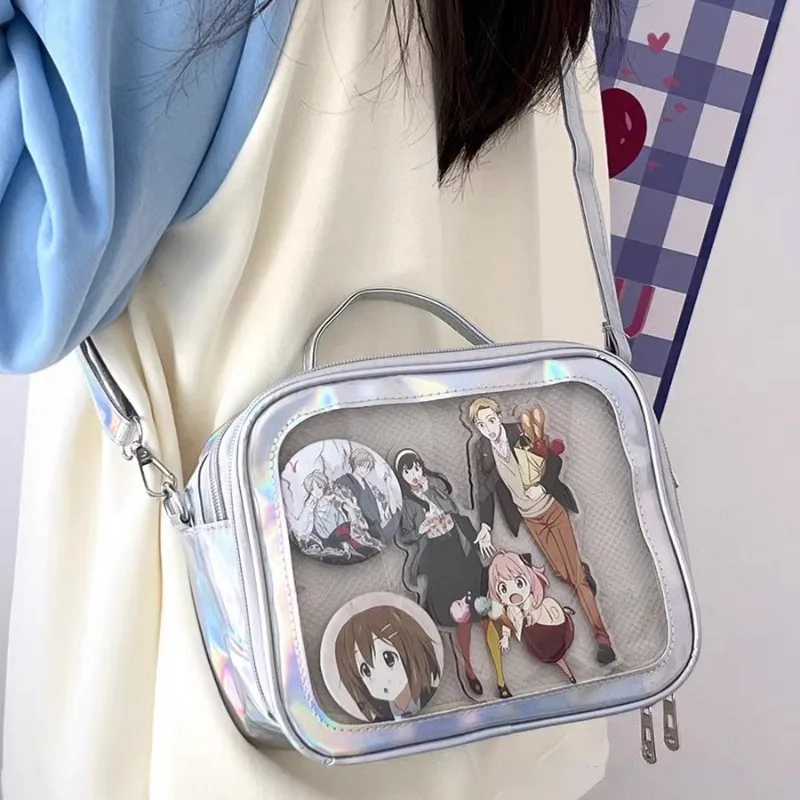 Xiuya Designer Fashion Women Shoulder Bag Transparent Square Small Lolita Ita Bag Casual All-match Japanese Style Female Handbag