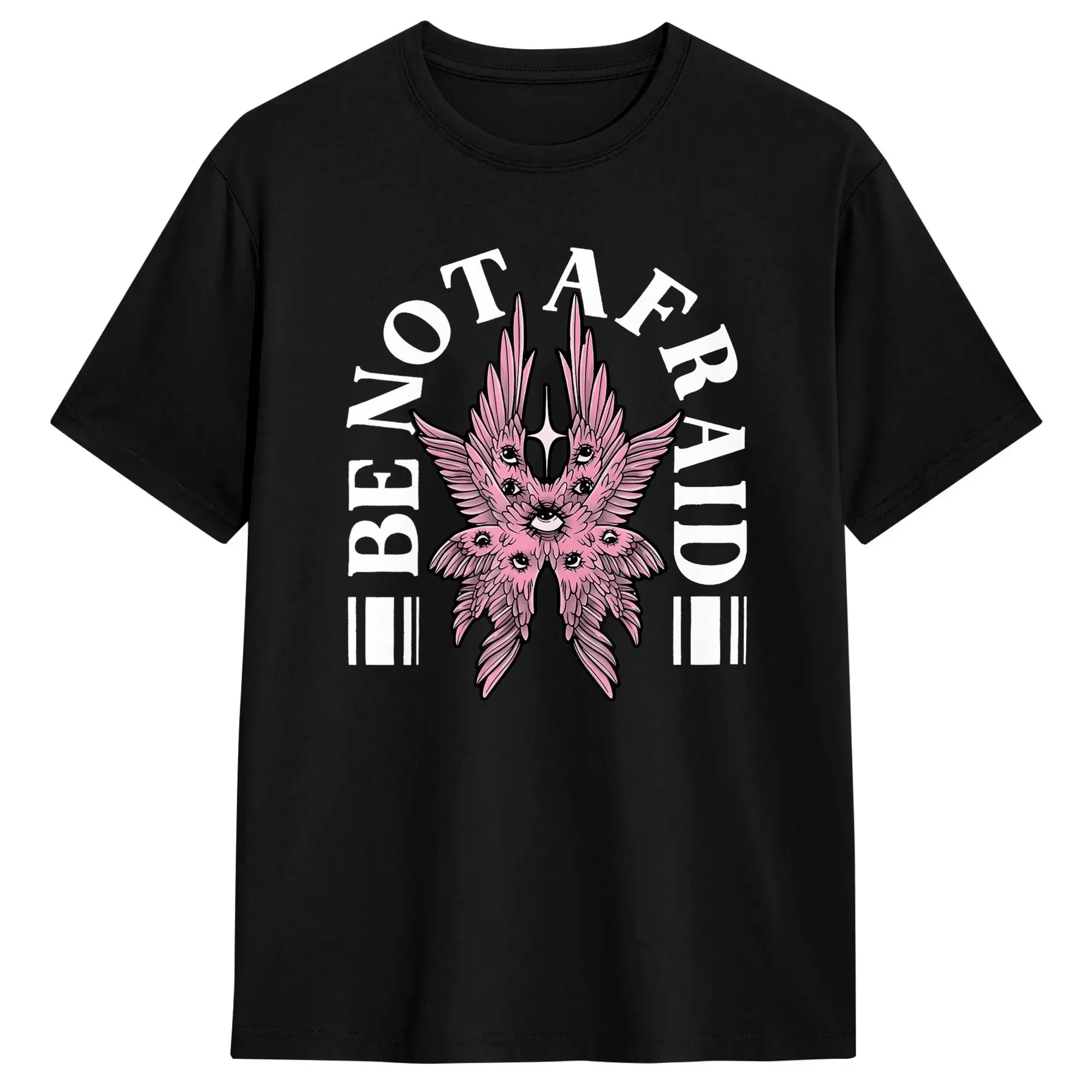 Oversized T Shirt Summer Be Not Afraid Biblically Accurate Angel Seraphim Novelty T-Shirts  100% Cotton Tshirt for Men