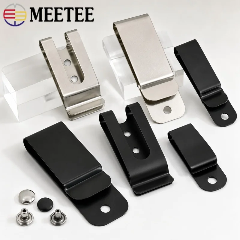 5-20Pcs 22-56mm Metal Belt Clip Spring Clamp Buckle Wallet Sheath Key Hook Holster for Leather Waist Holder Accessory Hardware