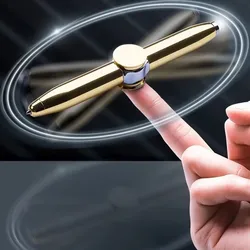 Creative multifunctional LED pen, rotating pressure reducing gyroscope, metal ballpoint pen, fashionable office supplies, writin