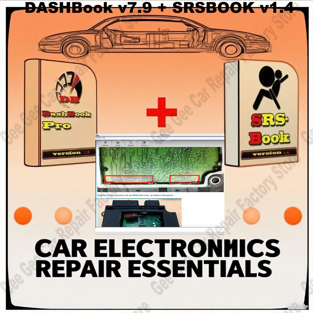 

DASHBook v7.9 + SRSBOOK v1.4 obd2 scanner Car Software Full with Keygen Removal Disassembly - DASH / SRS BOOK for great beginner