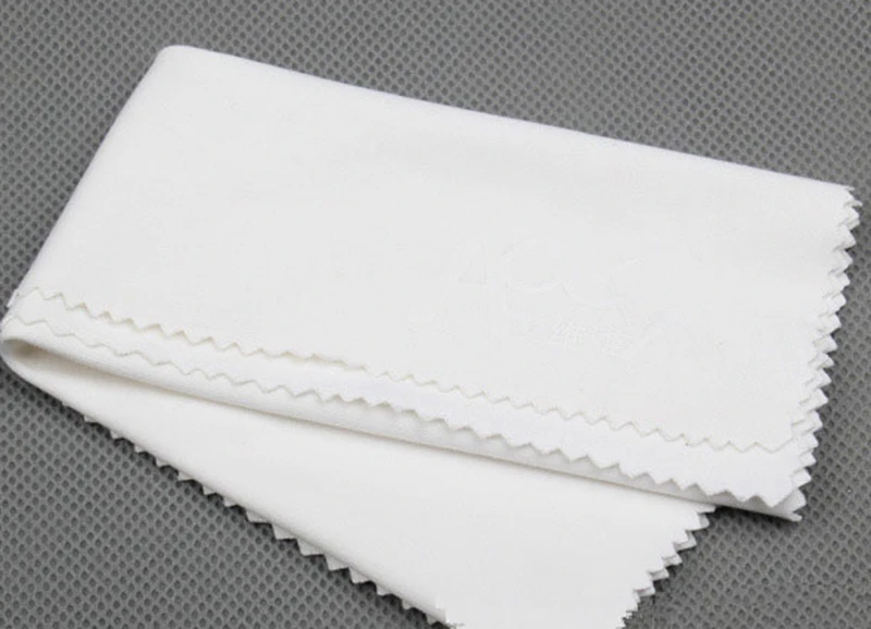 10PCS 20 X 20CM Silver Jewelry Polishing Cleaning Wiping Polish Cloth Opp Bags Individual Packing Microfiber Suede Fabric