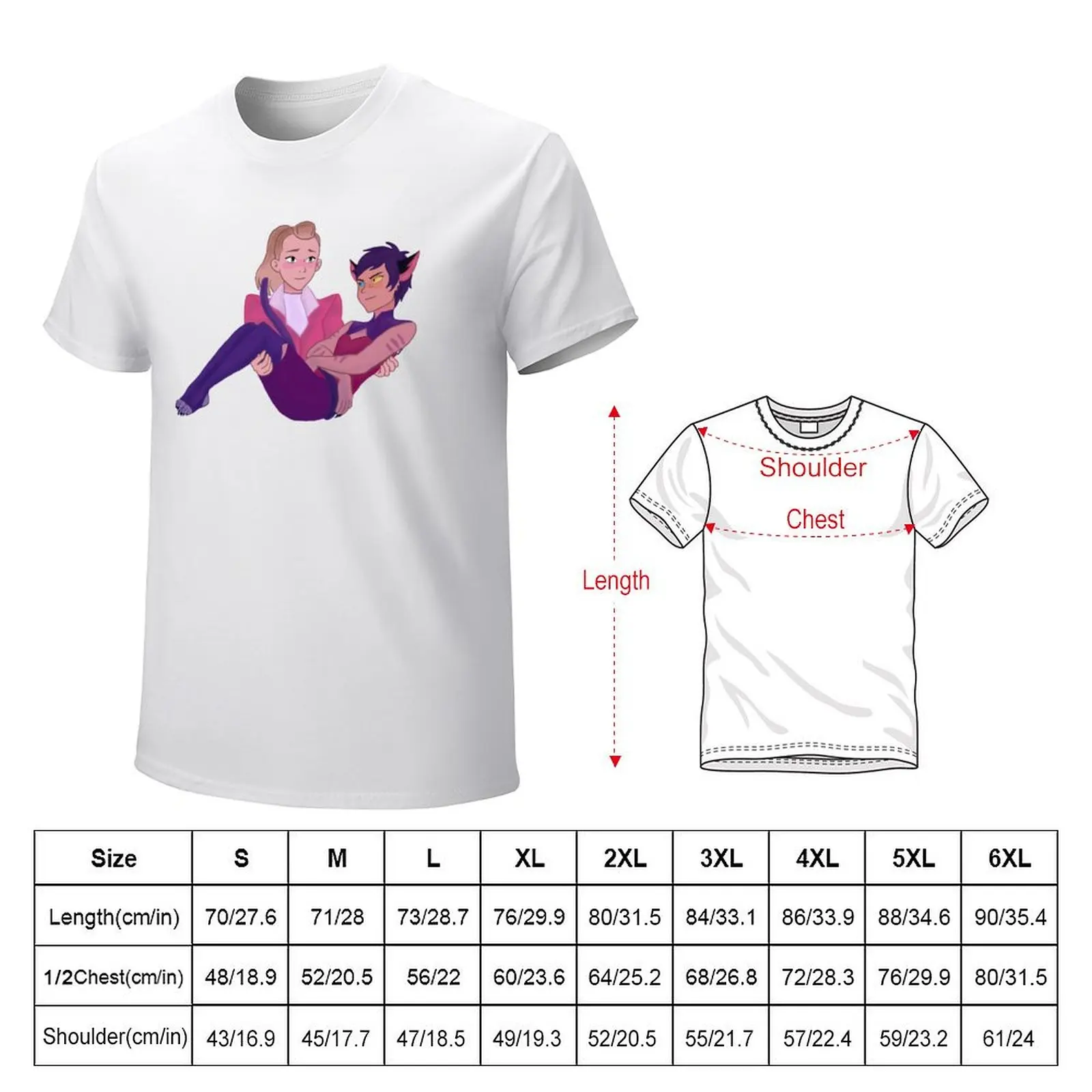 Catradora, Catra sitting in Adora's Lap, She-Ra Season 5 T-shirt korean fashion sports fans big and tall t shirts for men