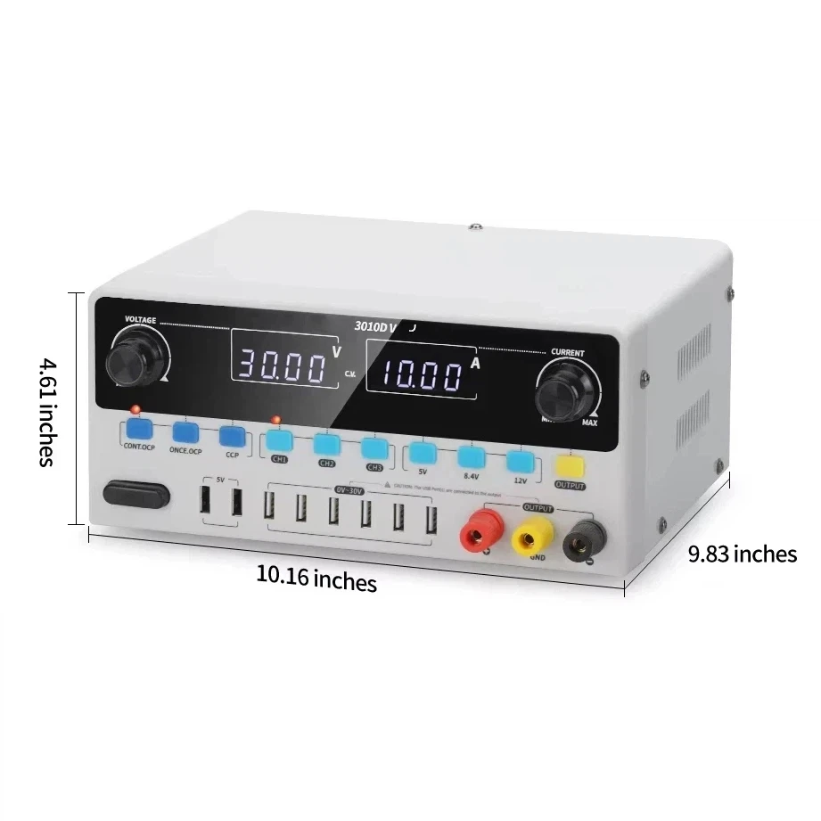 

3010D-V 300W Linear DC Power Supply Adjustable Voltage 0-30V Current 0-10A for laboratories, schools Soldering and Repair