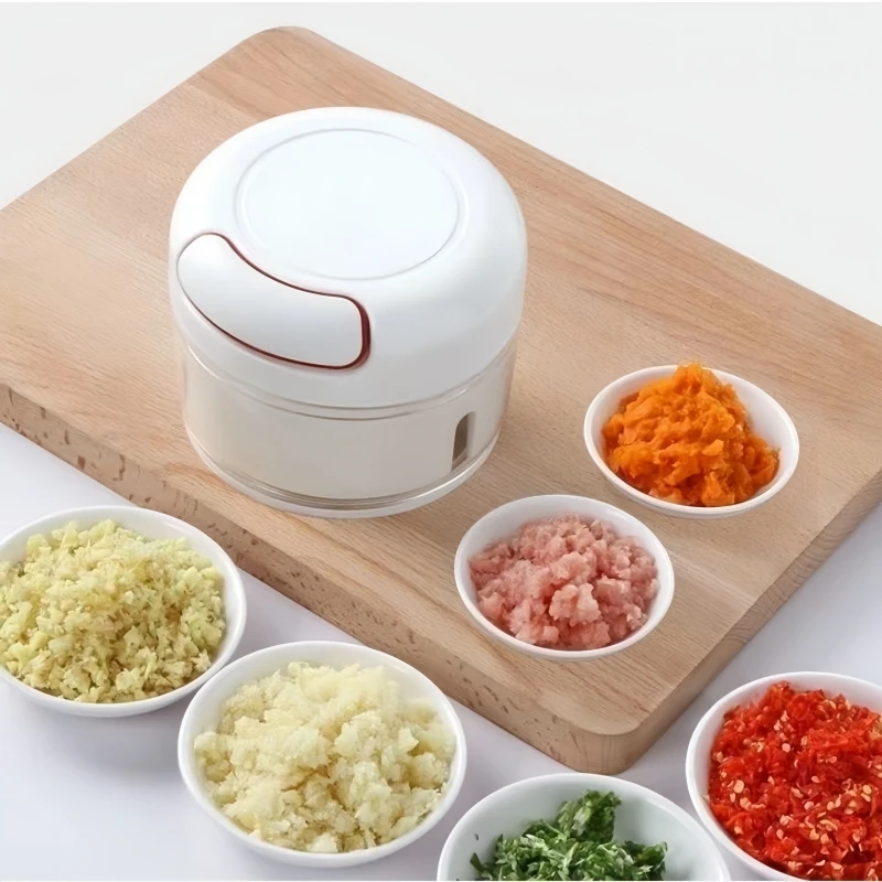 170ml Garlic Chopper Manual Rotate Vegetable Cutter in The Kitchen Multi Functional Food Garlic Shredding Machine Kitchen Gadget