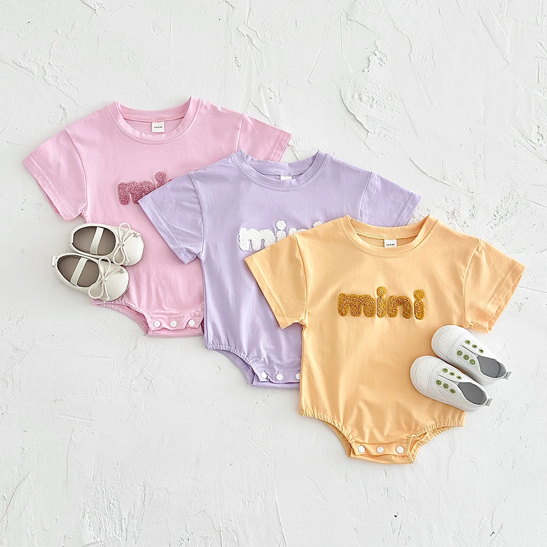 2024 Summer Baby Triangle Romper Newborn Clothing jumpsuit Cotton Plush Letter MINI Comfortable Casual Boy Girl Infant 0-18M