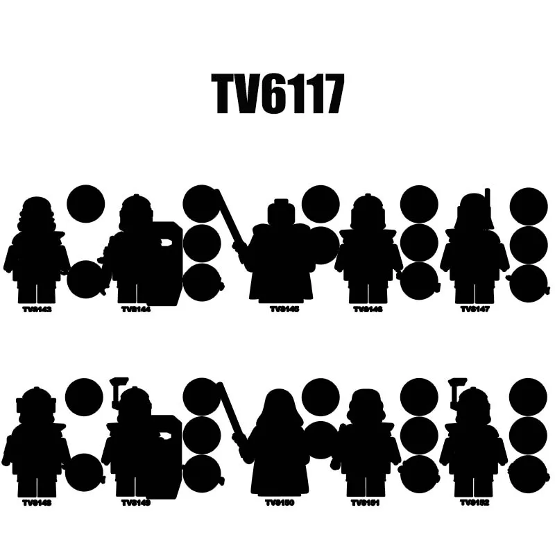 Figurines d'action, blocs de construction de films, TV6117, TV8143, TV8144, TV8145, TV8146, TV8147, TV8148, TV8149, TV8150, TV8151, TV8152, jouets cadeaux