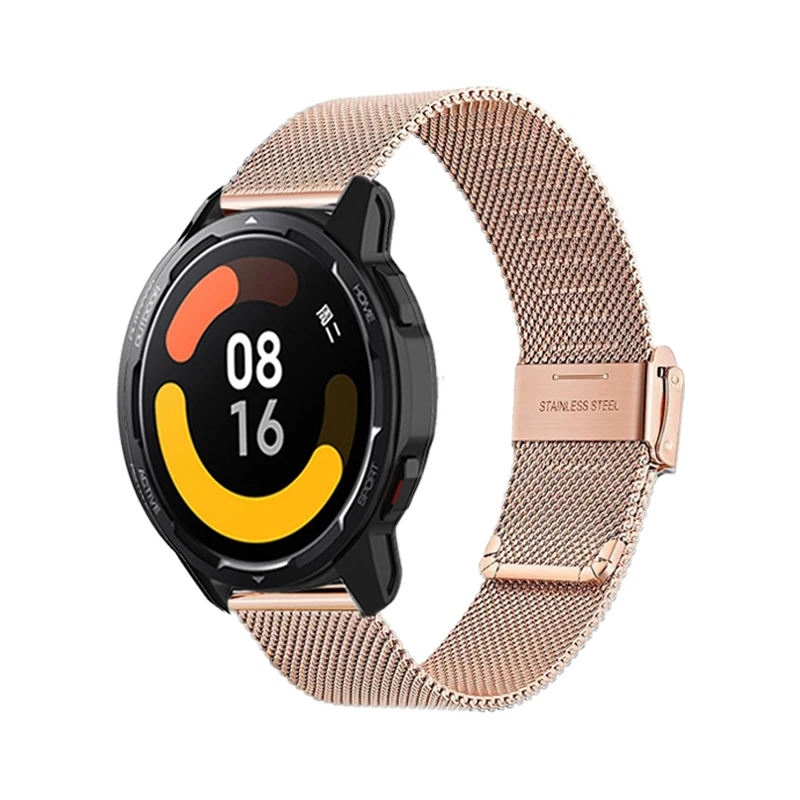 22mm Metal Band For Xiaomi Watch S1 Active Smart Watch Stainless Steel Strap For Mi Watch Color 2 /Mi Watch Color Sport Bracelet