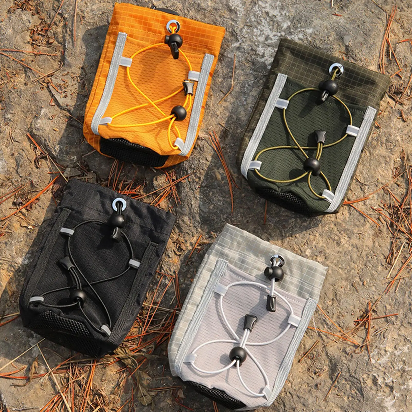 Waterproof Backpack Shoulder Strap Pouch Water Bottle Bag Phone Holder for Camping Climbing Commuting Walking Biking Traveling
