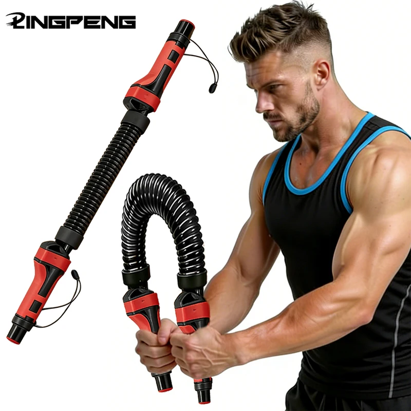 Arm Strength Fitnes Enhancement Stick Device Power Twister Bar for Indoor Home Fitness Equipment Muscle Exercise Spring Stick