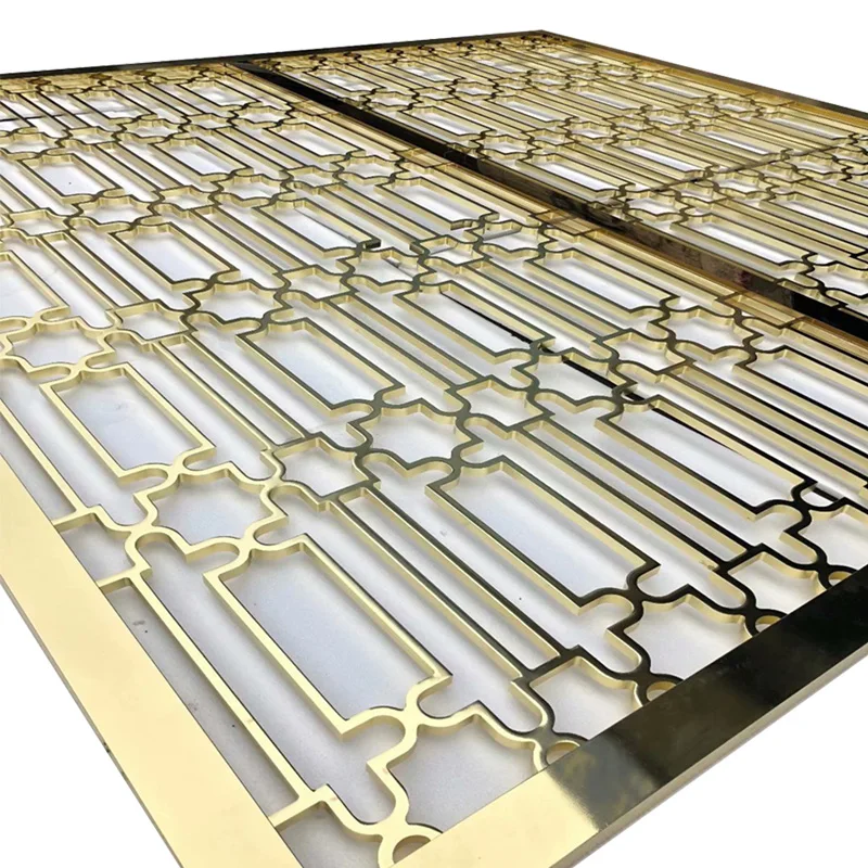 Latest Design Home Hotel Interior Decoration Partition Modern Partition 304 Stainless Steel Laser Cutting Screen Partition