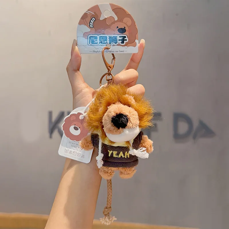 Sweat à capuche Nin Lion, pendentif de dressing, porte-clés en peluche, petit pendentif, accessoires de sac à dos, cadeaux