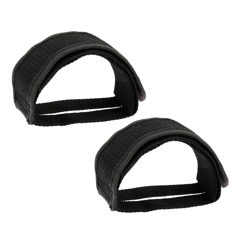 

Pebble Dog Mouth Fixed Bike Pedals with Straps Black Toe Clip Replace