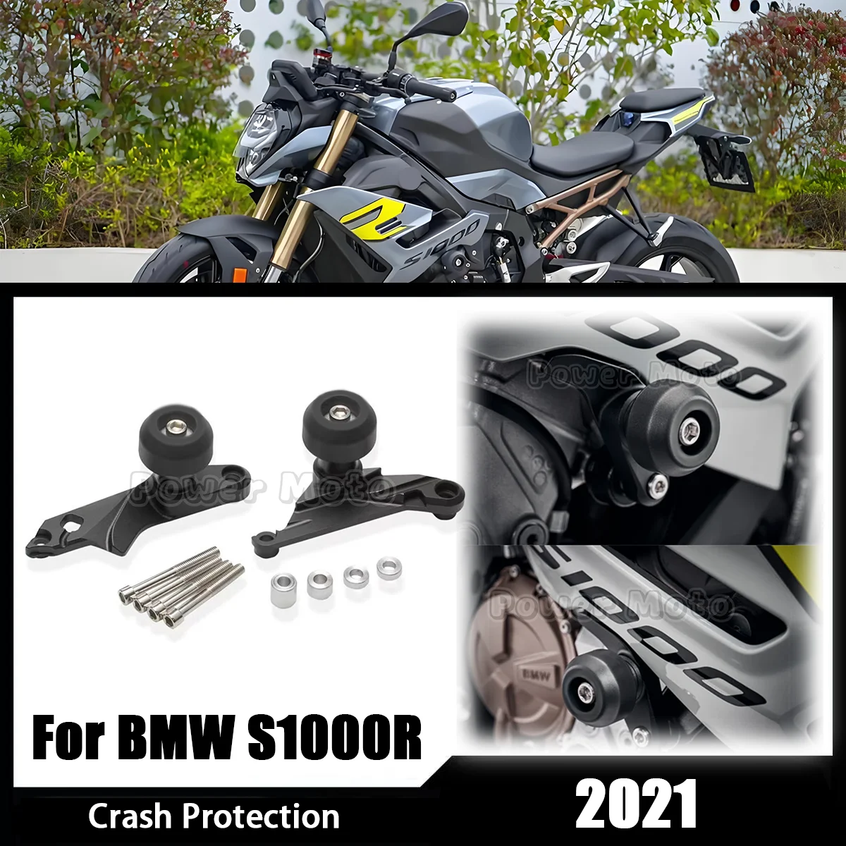 

S1000R Fit For BMW S1000R 2021 Motorcycle Accessories Frame Sliders Falling Crash Protector Guards Pad