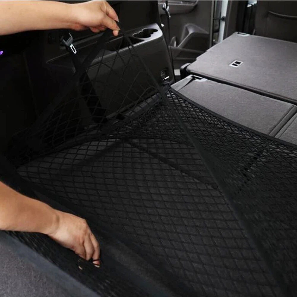 for Citroen C5 Aircross 2017~2020 Car Trunk Luggage Storage Cargo Organiser Hooks Nylon Elastic Mesh Net Plastic Accessories