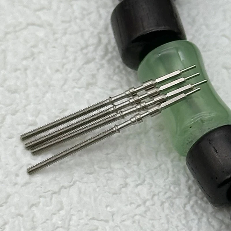 2PCS/4PCS 7009 Watch Crown Stem Spare Parts Crown Watch Steel Stem Kit Fits 7009 Automatic Mechanical Movement Stem Part