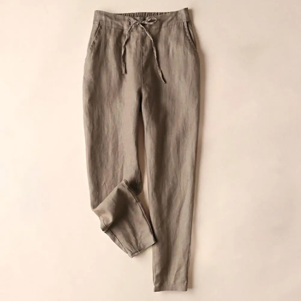 

Cross-border European and American solid color casual Harem stitching nine-point straight pants