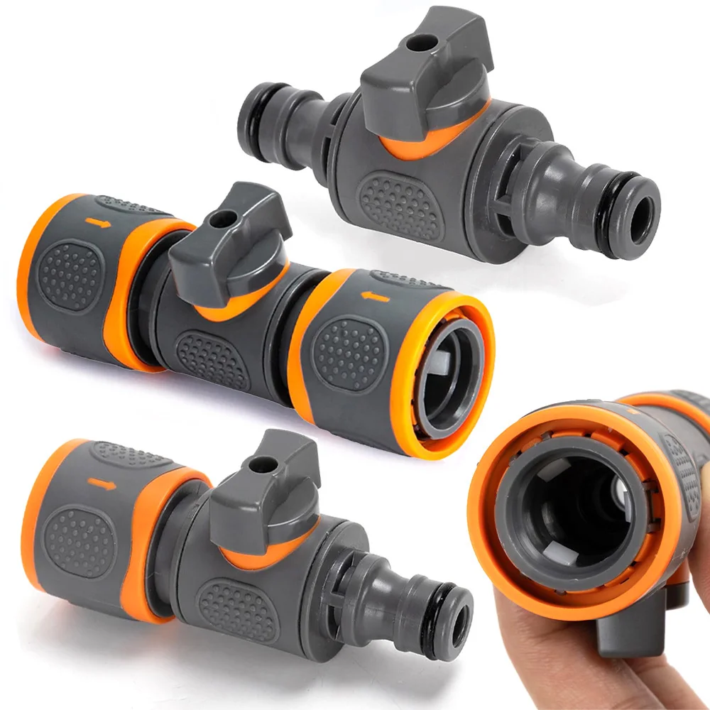 16mm Ball Valve Hose Adapter Quick Connect Repair for Garden Irrigation Tubing Stop Water Connector Coupling Joint Extender
