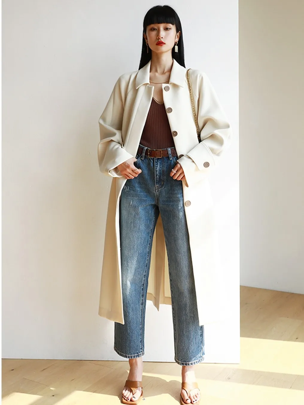 

Ветровка Lemon Chen Spring Unlo Transient Season Ele mat Sle с квадратным воротником и длинными рукавами из полиэфирного волокна