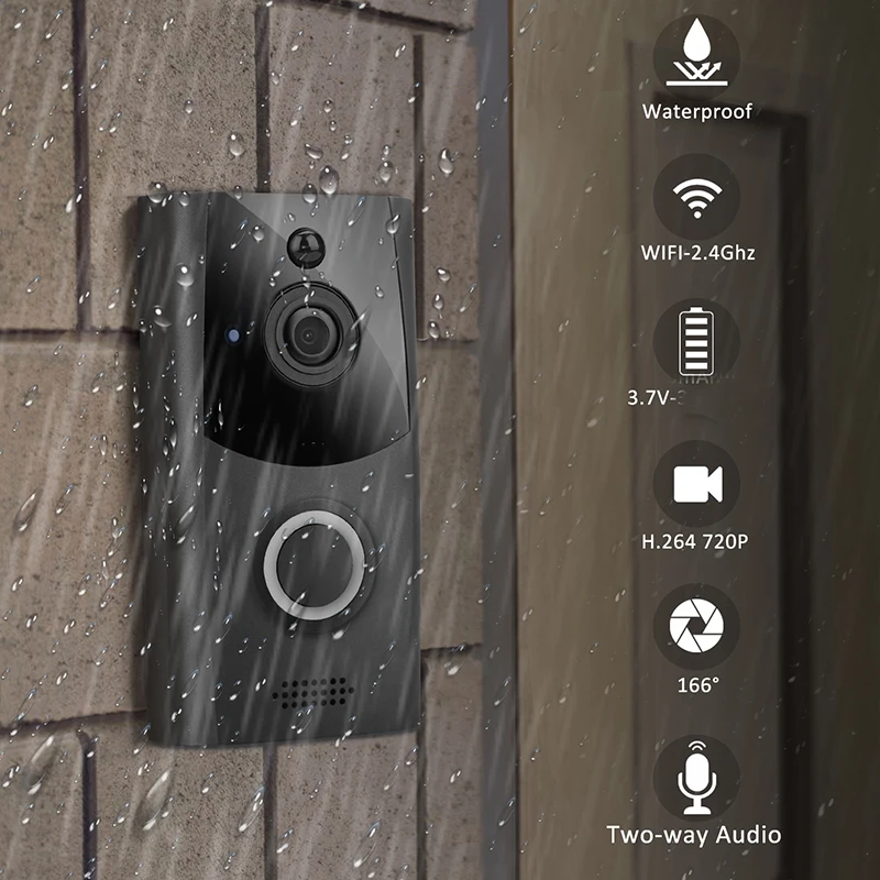 Wifi Wireless Video Intercom สมาร์ทโฮมประตู Bell กล้อง1080P HD Call ไร้สายวิดีโอ Peephole ประตูสมาร์ท