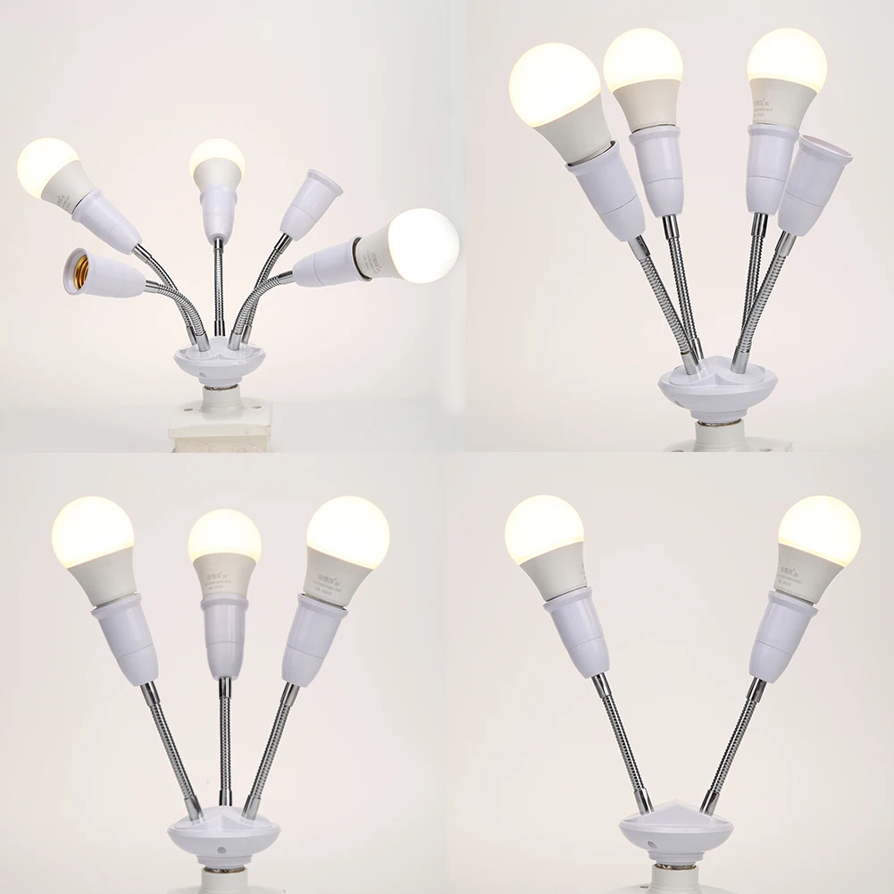 E27 do E27 Uchwyt żarówki LED Regulowany obrotowy trwały uchwyt żarówki LED Uchwyt gniazda lampy Adapter podstawy konwertera Łatwy w użyciu