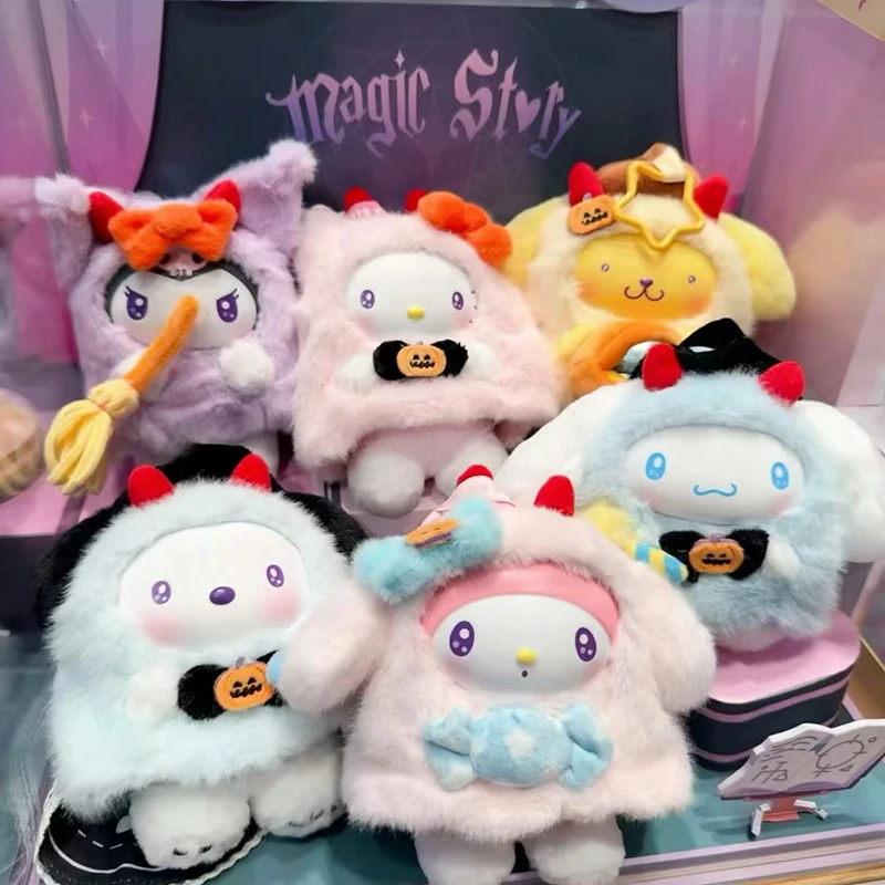

Персонажи Sanrio 2022, конфеты, карнавальная ночная серия, виниловая слепая коробка, сумка Hello Kitty Kuromi Cinnamoroll, подвеска, украшение, подарок