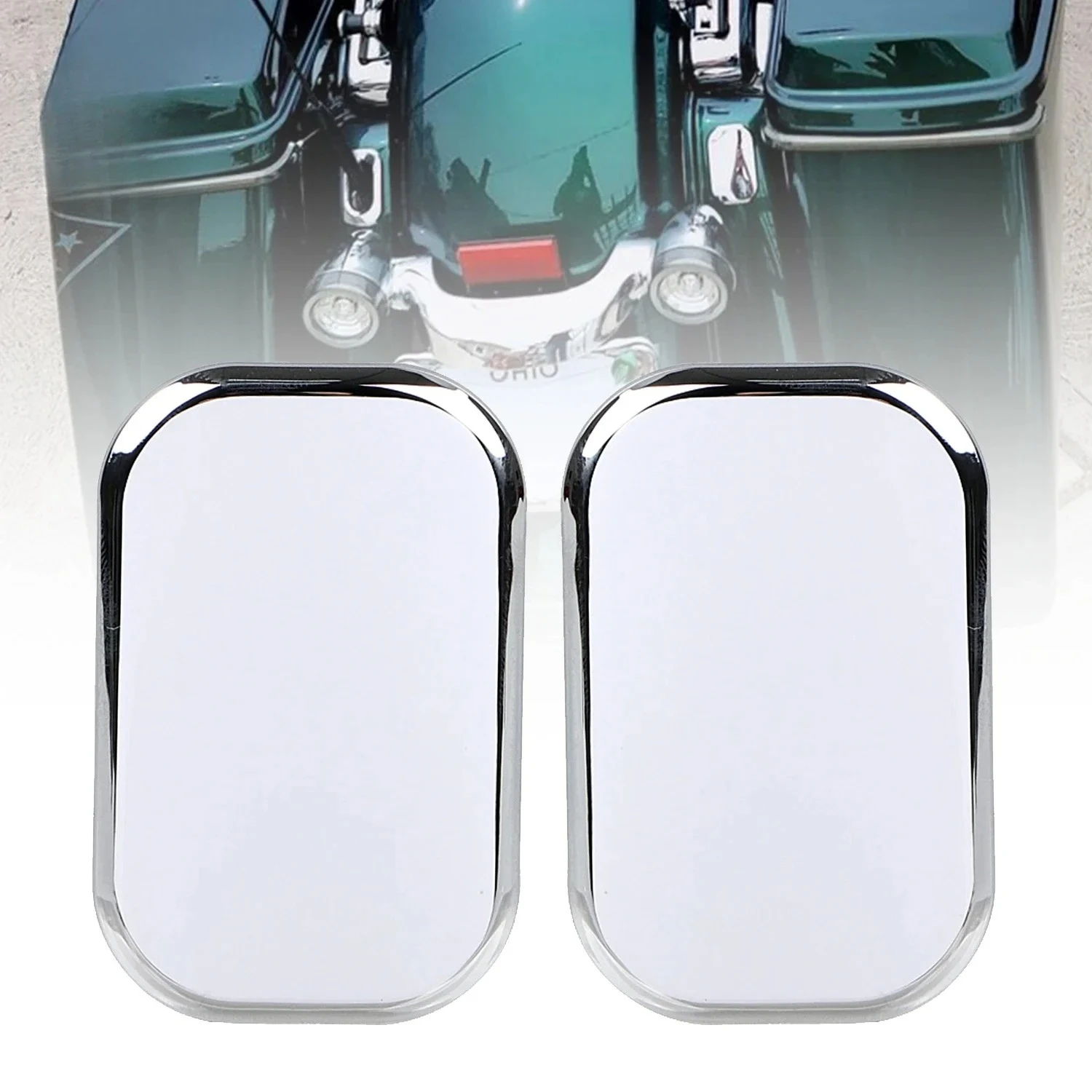 Motorcycle For Harley Chrome Antenna Hole Plug Filler Covers Touring Road King Street Glide FLHX FLTRX FLTRXS FLHR