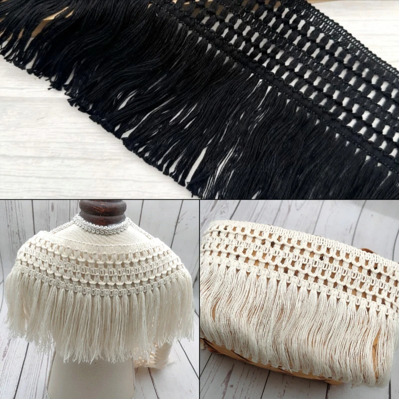 Lace Ribbon Trim - Ruban long en dentelle de coton