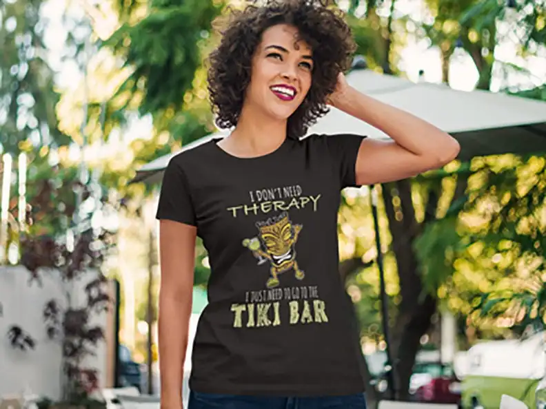 Hawaiian Luau T Shirt Funny saying Party Surfing Tiki Man GifT Beach