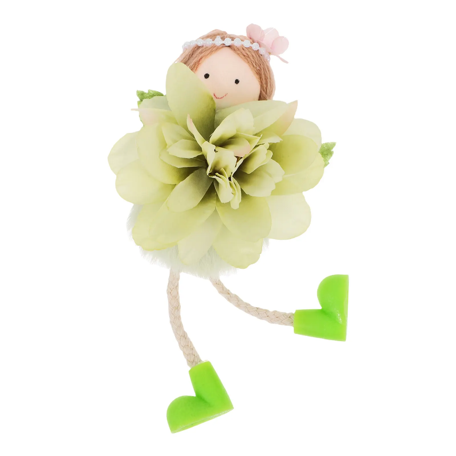 Flower Angel Girl Hanging Ornament Charming Spring Party Decoration Small Floral Pendant Indoor Room Decor Small Flower