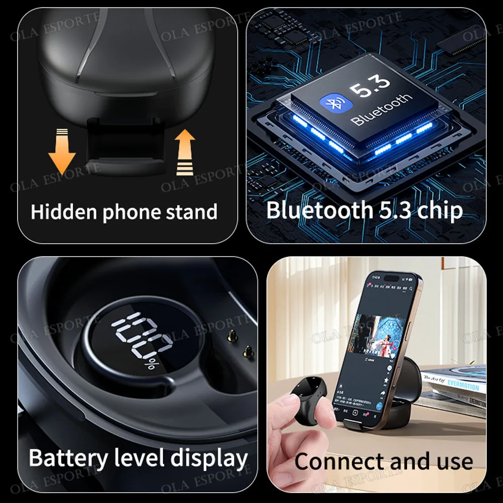 New Smart Fingertip Ring Remote Control Mouse Wireless Bluetooth Mobile Selfie Mice Selfie Video Automatic Page Turner Browsing
