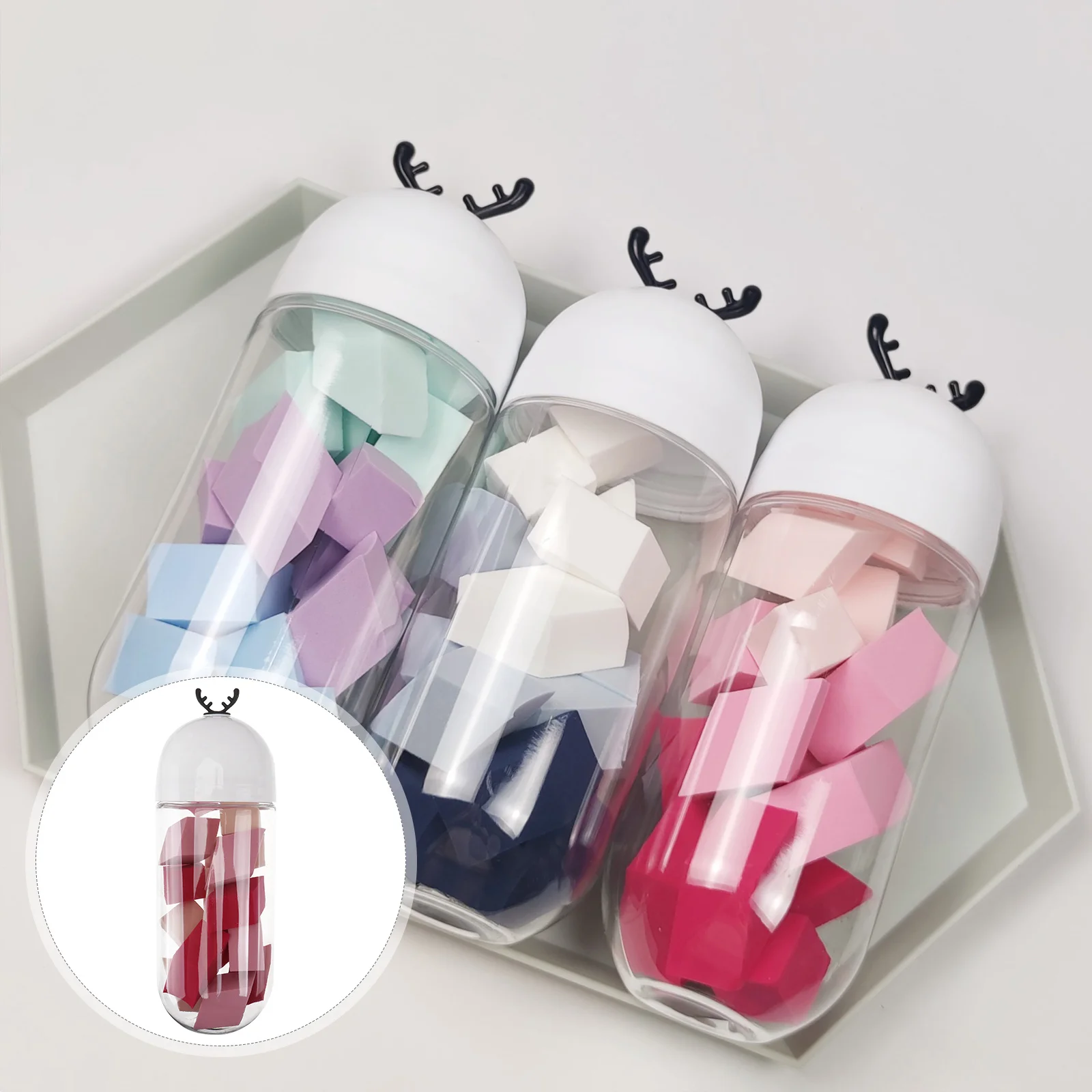 

15Pcs Disposable Rhombus Makeup Sponge Soft Elastic Powder Puff for Daily Foundation Concealer Cream Tools