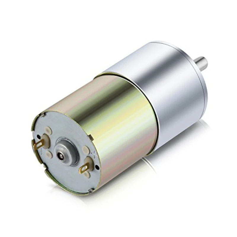 DC 12V 5 To 590rpm Gear Motor High Torque Electric Micro Speed Reduction Geared Motor Centric Output Shaft 37mm Diameter Gearbox